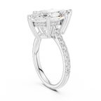 Marquise Cut Hidden Halo Pavé Engagement Ring