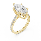 4.59 CT Marquise Cut Hidden Halo Diamond Engagement Ring