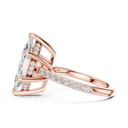 4.59 CT Marquise Cut Hidden Halo Diamond Engagement Ring