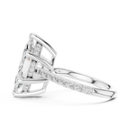 Marquise Cut Hidden Halo Pavé Engagement Ring