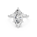 4.59 CT Marquise Cut Hidden Halo Diamond Engagement Ring