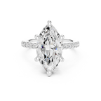 4.59 CT Marquise Cut Hidden Halo Diamond Engagement Ring