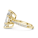 Marquise Cut Hidden Halo Pavé Engagement Ring