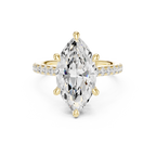 4.59 CT Marquise Cut Hidden Halo Diamond Engagement Ring