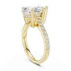 4.57 CT Pear Cut Hidden Halo Diamond Engagement Ring