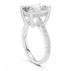 4.59 CT Radiant Cut Hidden Halo Diamond Engagement Ring