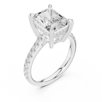 4.59 CT Radiant Cut Hidden Halo Diamond Engagement Ring
