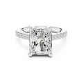4.59 CT Radiant Cut Hidden Halo Diamond Engagement Ring