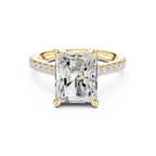 4.59 CT Radiant Cut Hidden Halo Diamond Engagement Ring