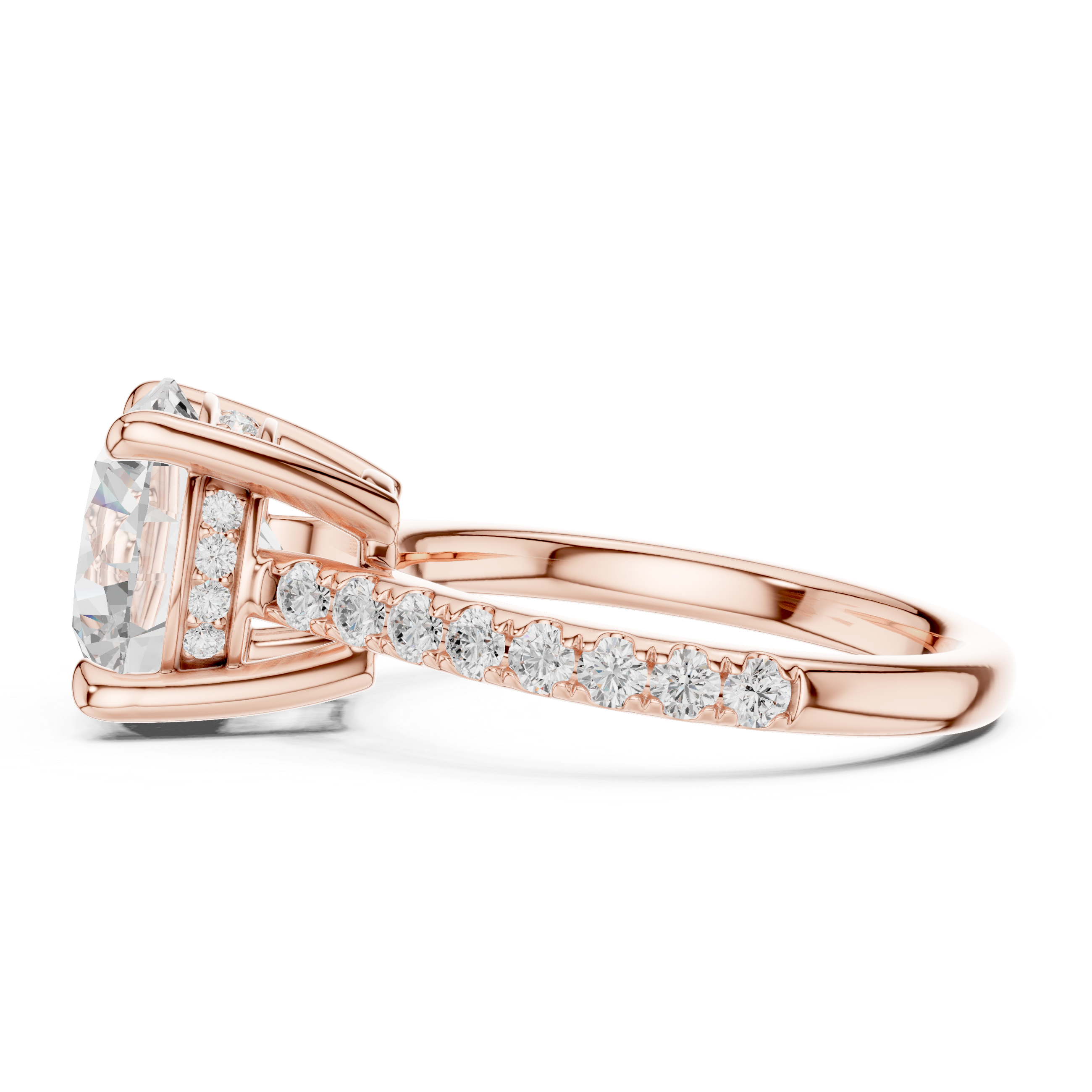 4.58 CT Round Brilliant Hidden Halo Diamond Engagement Ring