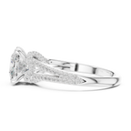Cushion Cut Diamond Split Shank Engagement Ring