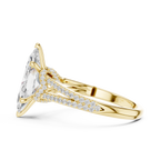 2.91 CT Marquise Cut Diamond Twisted Pavé Engagement Ring