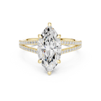 2.91 CT Marquise Cut Diamond Twisted Pavé Engagement Ring