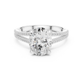 2.91 CT Oval Cut Diamond Twisted Split Shank Engagement Ring