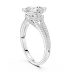 2.91 CT Pear Cut Diamond Twisted Split Shank Engagement Ring