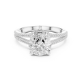 Pear Cut Diamond Split Shank Pavé Engagement Ring