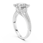 Princess Cut Diamond Split Shank Engagement Ring