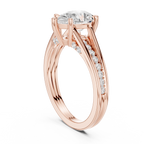 2.29 CT Pear Cut Diamond Engagement Ring with Pavé Band