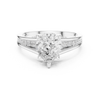 2.29 CT Pear Cut Diamond Engagement Ring with Pavé Band