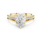 2.29 CT Pear Cut Diamond Engagement Ring with Pavé Band