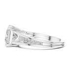 2.30 CT Princess Cut Diamond Engagement Ring with Pavé Split Shank