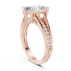 1.80 CT Radiant Cut Diamond Engagement Ring with Pavé Split Shank