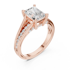 1.80 CT Radiant Cut Diamond Engagement Ring with Pavé Split Shank