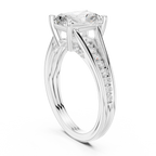 1.80 CT Radiant Cut Diamond Engagement Ring with Pavé Split Shank