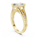 1.80 CT Radiant Cut Diamond Engagement Ring with Pavé Split Shank