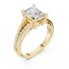 1.80 CT Radiant Cut Diamond Engagement Ring with Pavé Split Shank