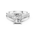 1.80 CT Radiant Cut Diamond Engagement Ring with Pavé Split Shank