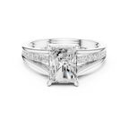 1.80 CT Radiant Cut Diamond Engagement Ring with Pavé Split Shank