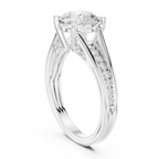 1.79 CT Round Brilliant Diamond Engagement Ring with Pavé Split Shank