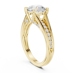 1.79 CT Round Brilliant Diamond Engagement Ring with Pavé Split Shank