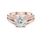 1.79 CT Round Brilliant Diamond Engagement Ring with Pavé Split Shank