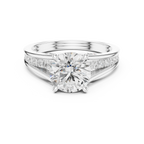 1.79 CT Round Brilliant Diamond Engagement Ring with Pavé Split Shank