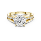 1.79 CT Round Brilliant Diamond Engagement Ring with Pavé Split Shank