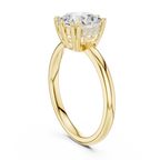 Asscher Cut Solitaire Engagement Ring with Hidden Diamond Halo