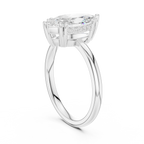 2.06 CT Marquise Cut Diamond Solitaire Engagement Ring with Hidden Halo
