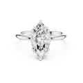 Marquise Cut Solitaire Engagement Ring with Hidden Diamond Gallery