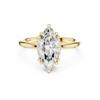 2.06 CT Marquise Cut Diamond Solitaire Engagement Ring with Hidden Halo