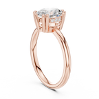 2.04 CT Oval Cut Diamond Solitaire Engagement Ring with Hidden Halo