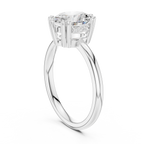 Oval Cut Solitaire Engagement Ring with Hidden Diamond Gallery