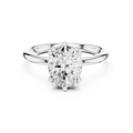 Oval Cut Solitaire Engagement Ring with Hidden Diamond Gallery