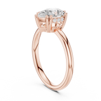 2.04 CT Pear Cut Diamond Solitaire Engagement Ring with Hidden Halo