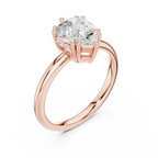 2.04 CT Pear Cut Diamond Solitaire Engagement Ring with Hidden Halo