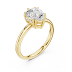 2.04 CT Pear Cut Diamond Solitaire Engagement Ring with Hidden Halo