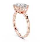 2.05 CT Princess Cut Diamond Solitaire Engagement Ring with Hidden Halo