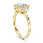 2.05 CT Princess Cut Diamond Solitaire Engagement Ring with Hidden Halo