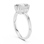 2.05 CT Radiant Cut Diamond Solitaire Engagement Ring with Hidden Halo